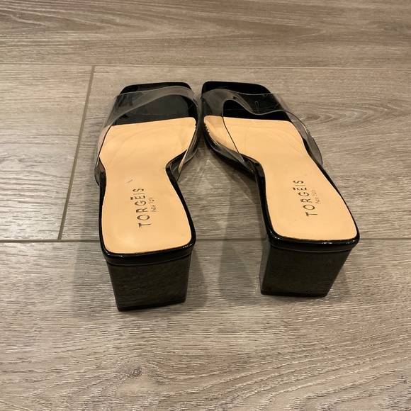 TORGEIS Amzryllis Sandal Black Clear Size 8 NWOT - Picture 5 of 9